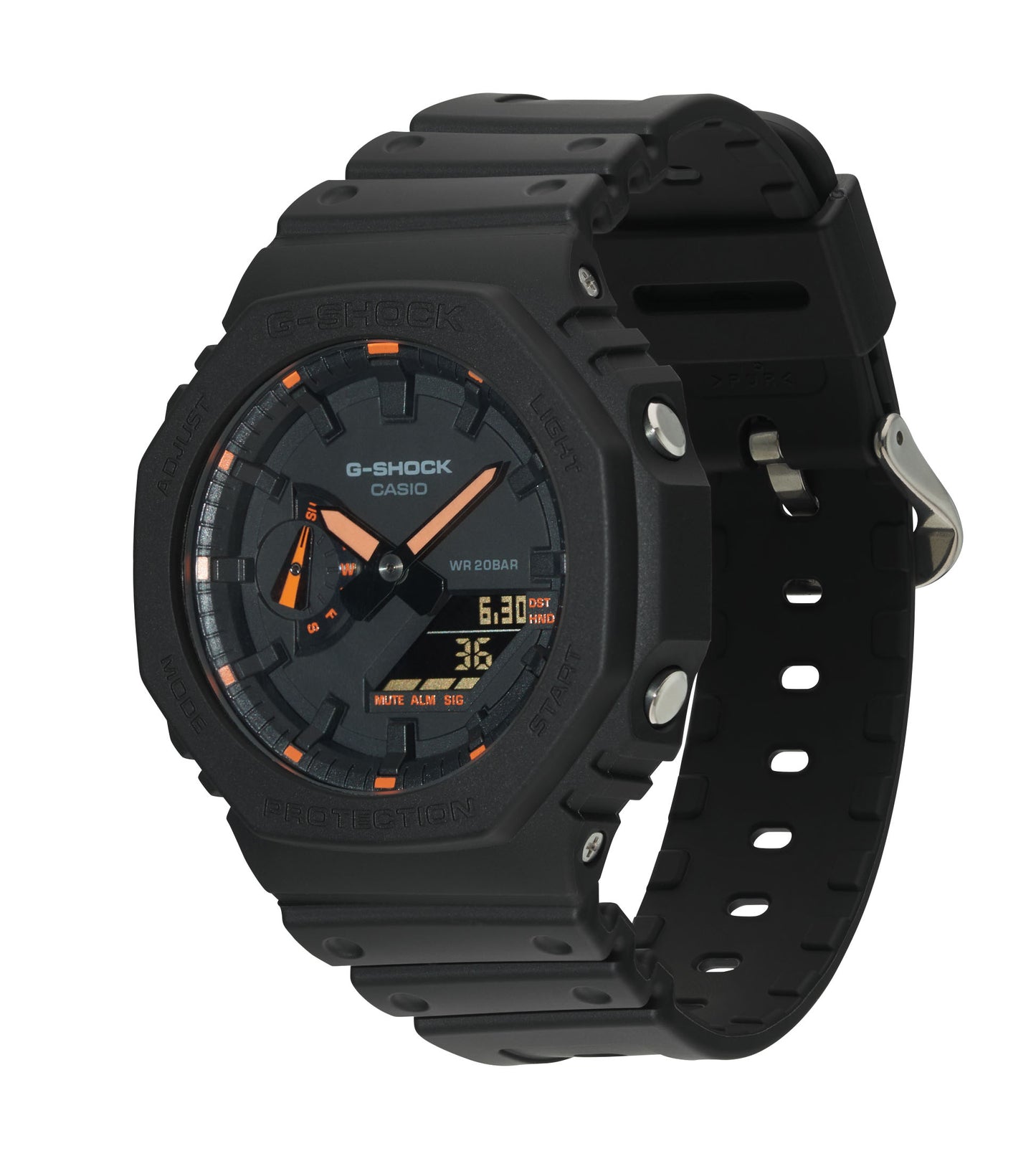 G-SHOCK classic utility black lancette arancioni