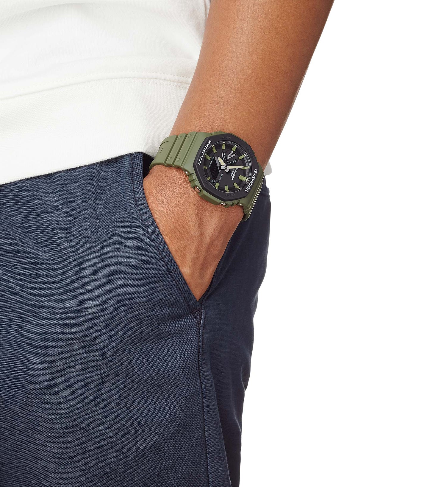 G-SHOCK SERIE GA-2100 verde e nero