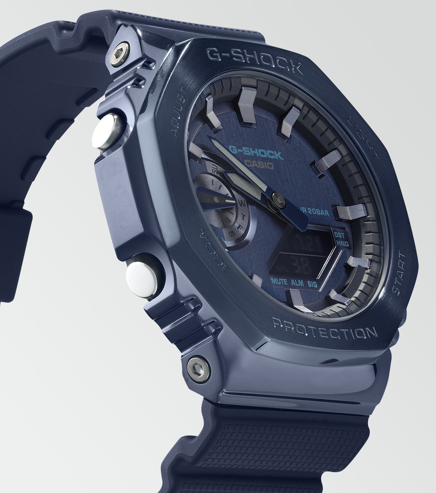 G-SHOCK serie gm-2100 blu cassa acciaio