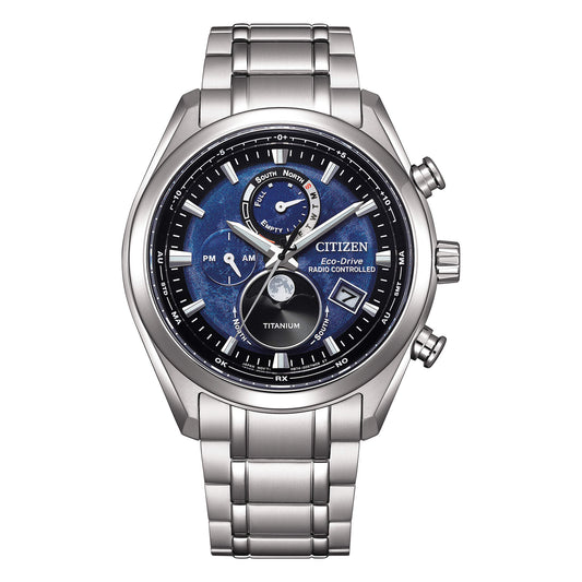 Citizen Tsuki-yomi Moon Phase Radiocontrollato Blu