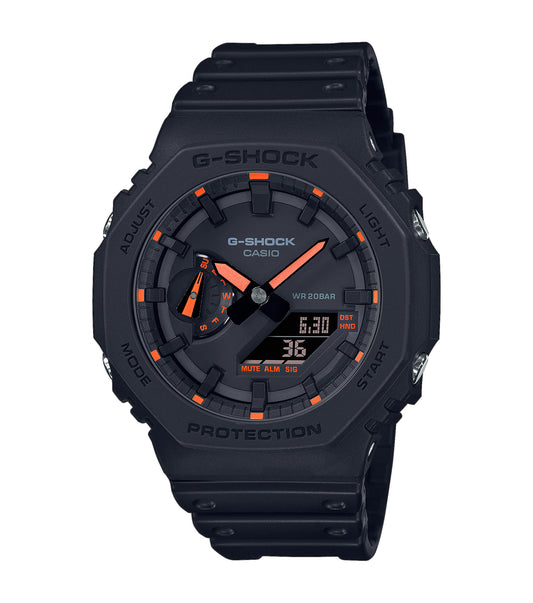 G-SHOCK classic utility black lancette arancioni