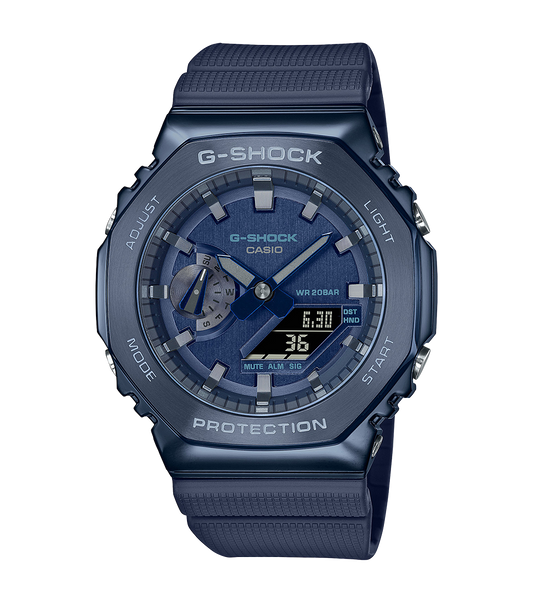 G-SHOCK serie gm-2100 blu cassa acciaio